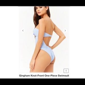 Forever 21 one piece gingham swimsuit